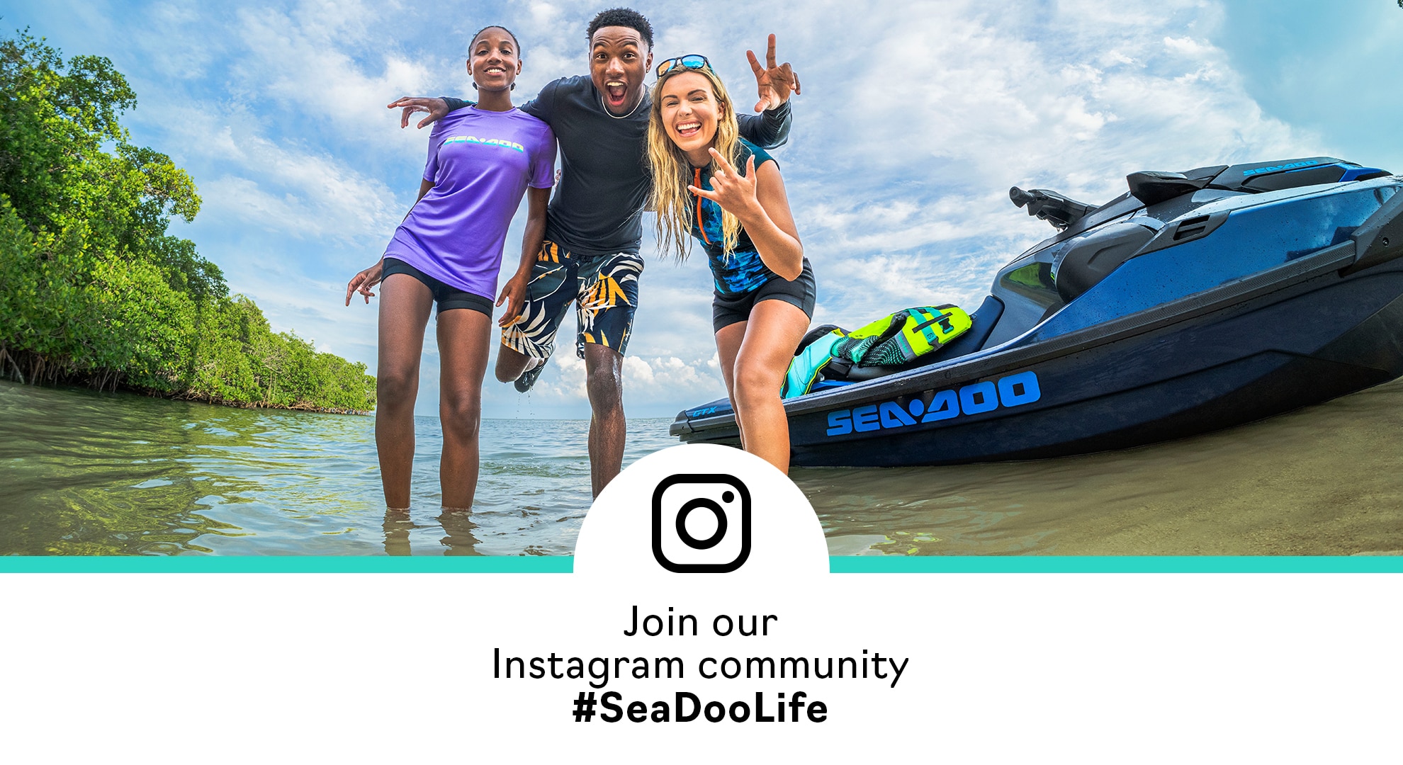 Únete a la comunidad de Sea-Doo en Instagram